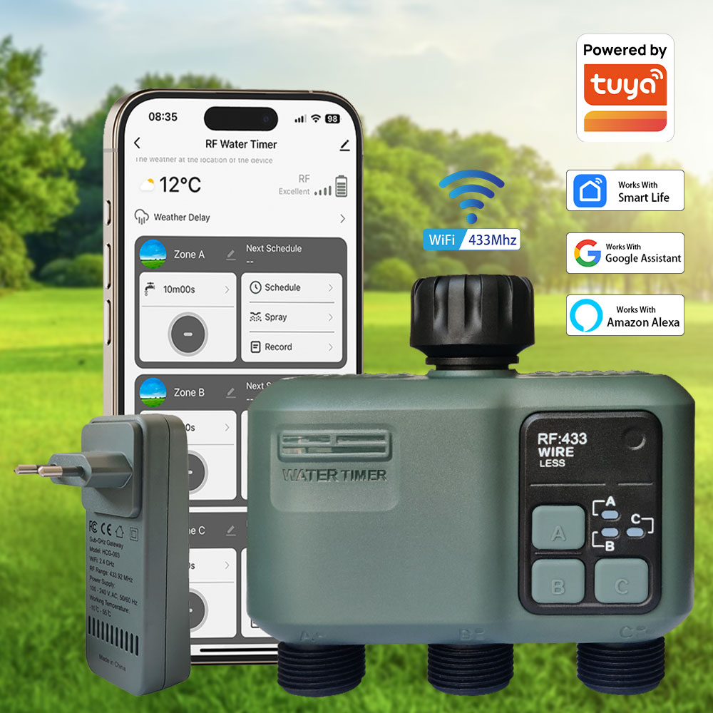 Smart Garden Timer - Таймер полива Tuya Wifi+RF433 с 3