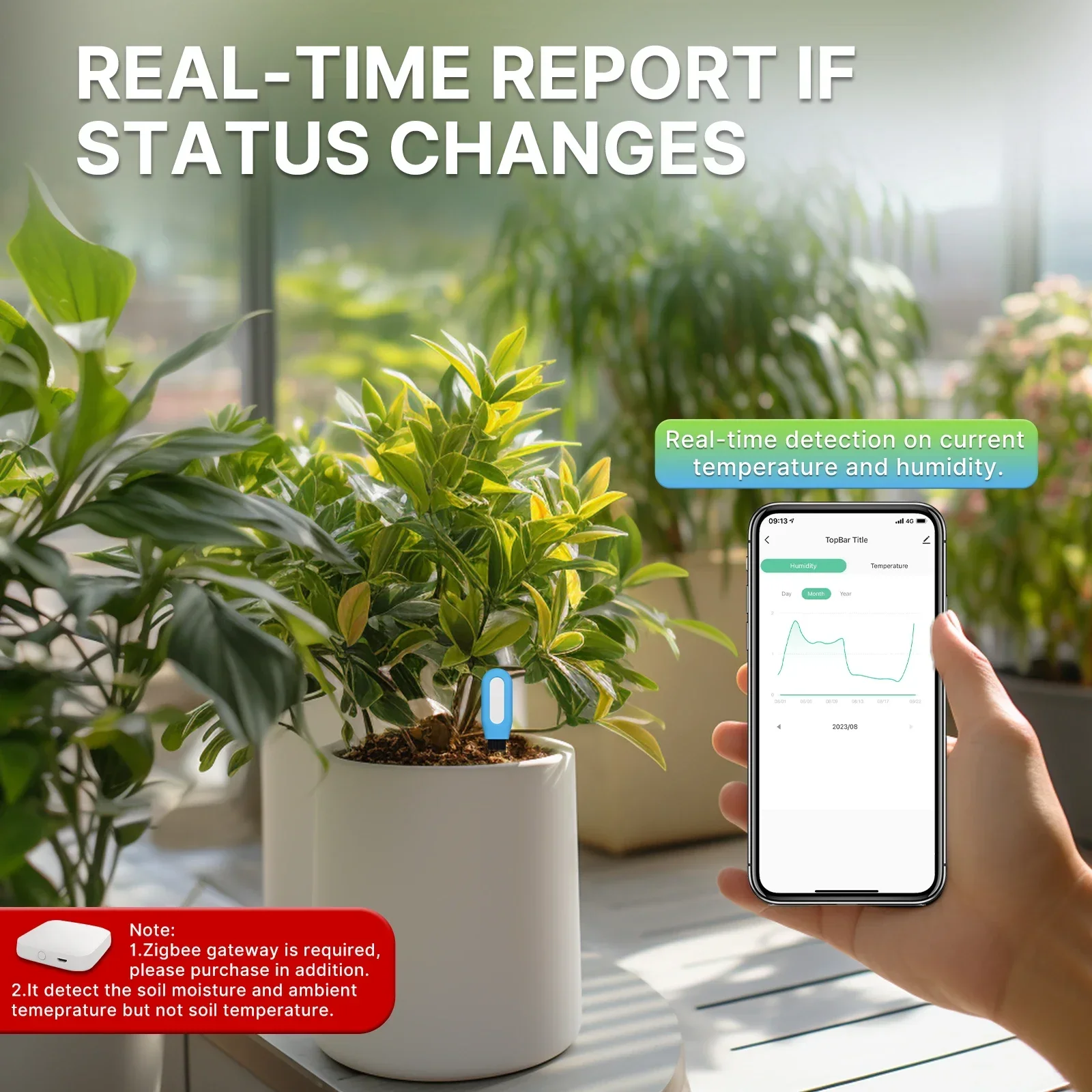 Датчик влажности почвы MOES Zi – обзор и цена Smart Urban Garden