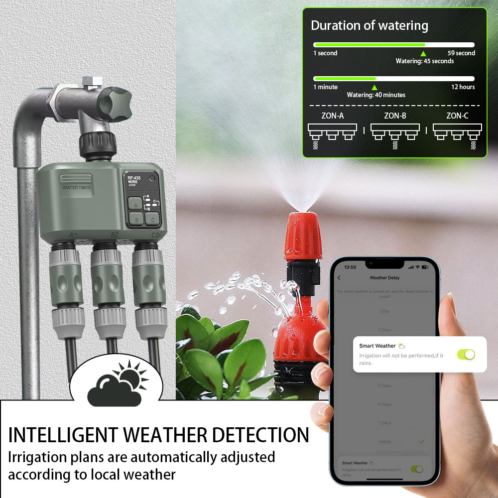 Таймер полива Tuya Wifi+RF433  – обзор и цена Smart Garden Timer
